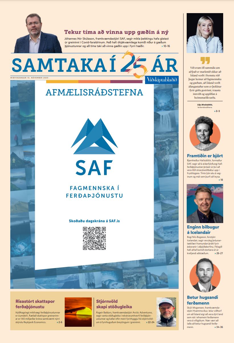 25 ára afmælisblað SAF fylgir Viðskiptablaðinu í dag